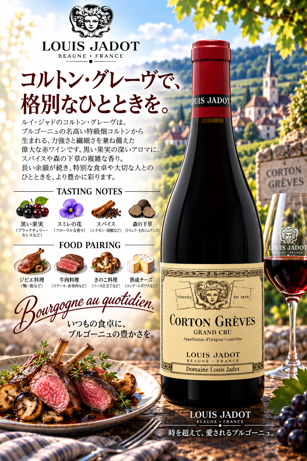 ルイ・ジャド コルトン・グレーヴ グラン・クリュ ドメーヌ・ルイ・ジャド 2023 750ml Corton Greves Grand Cru Domaine Louis Jadot