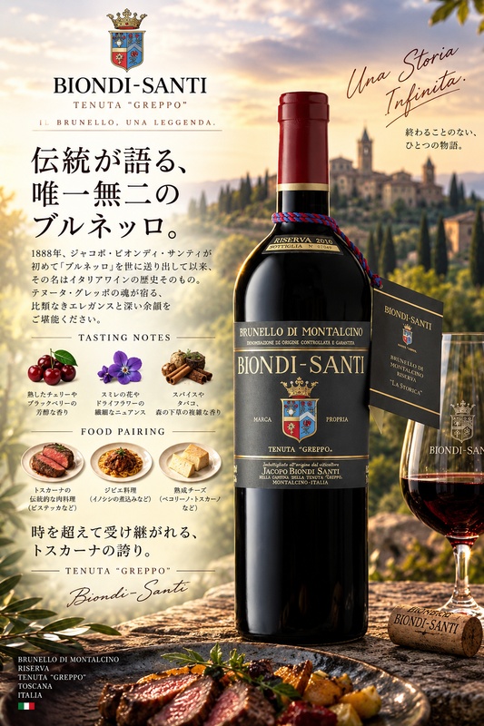 ビオンディ・サンティ　ブルネッロ・ディ・モンタルチーノ　リゼルヴァ　２０１０　７５０ｍｌ Brunello di Montalcino Riserva