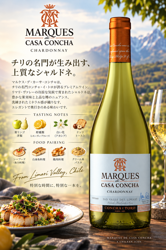 コンチャ・イ・トロ　マルケス・デ・カーサ・コンチャ　シャルドネ　２０２１　７５０ｍｌ Marques de Casa Concha Chardonnay