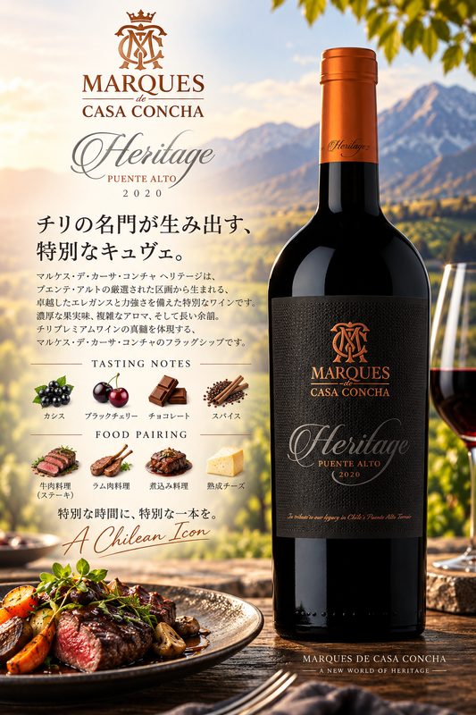 コンチャ・イ・トロ　マルケス・デ・カーサ・コンチャ　ヘリテージ　２０２１　７５０ｍｌ MARQUES DE CASA CONCHA HERITAGE