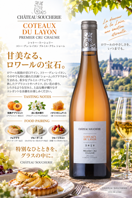 シャトー・スーシュリー　コトー・デュ・レイヨン　プルミエ・クリュ　ショーム　２０１８　７５０ｍｌ Coteaux Du Layon 1Er Cru Chaume