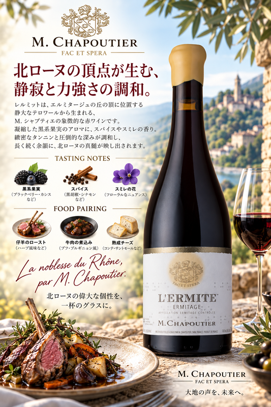 Ｍ．シャプティエ　エルミタージュ　ルージュ　レルミット　２０１９　７５０ｍｌ Ermitage Rouge L'Ermite
