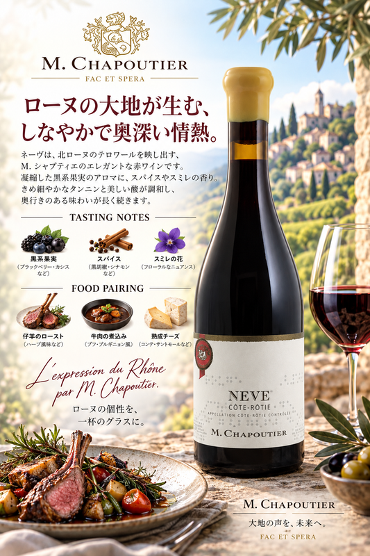 Ｍ．シャプティエ　コート・ロティ　ネーヴ　２０１９　７５０ｍｌ Cote-Rotie Neve