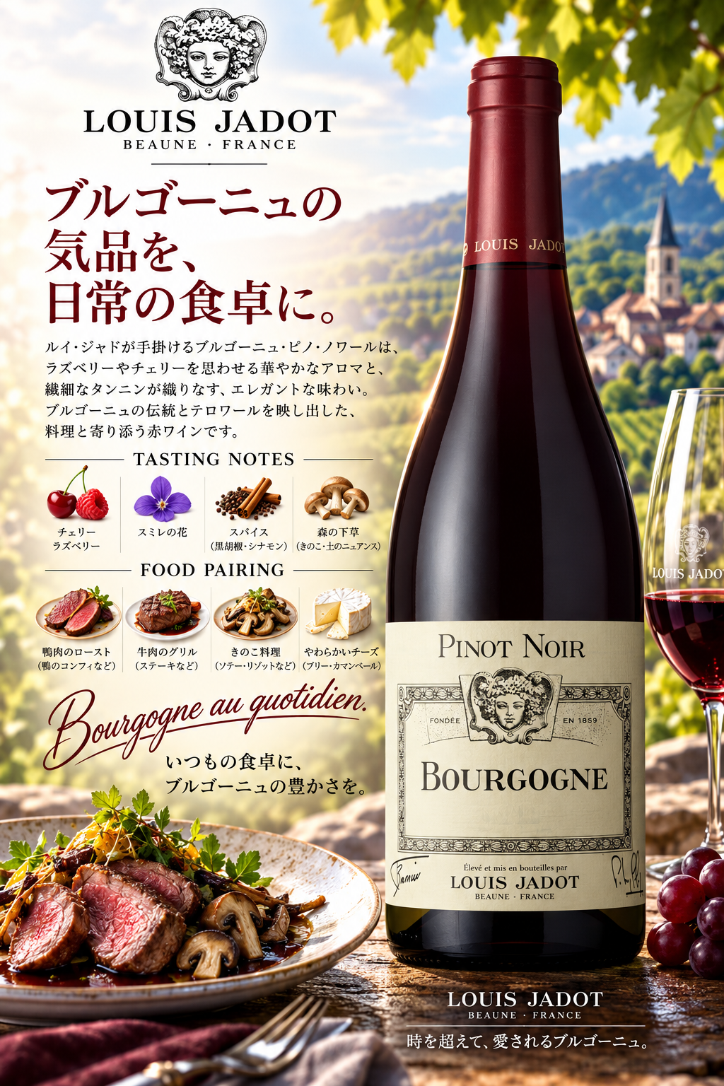 ルイ・ジャド　ルイ・ジャド　ソンジュ・ド・バッカス　ブルゴーニュ　ピノ・ノワール　２０２１　７５０ｍｌ Louis Jadot Songes de Bacchus Bourgogne Pinot Noir