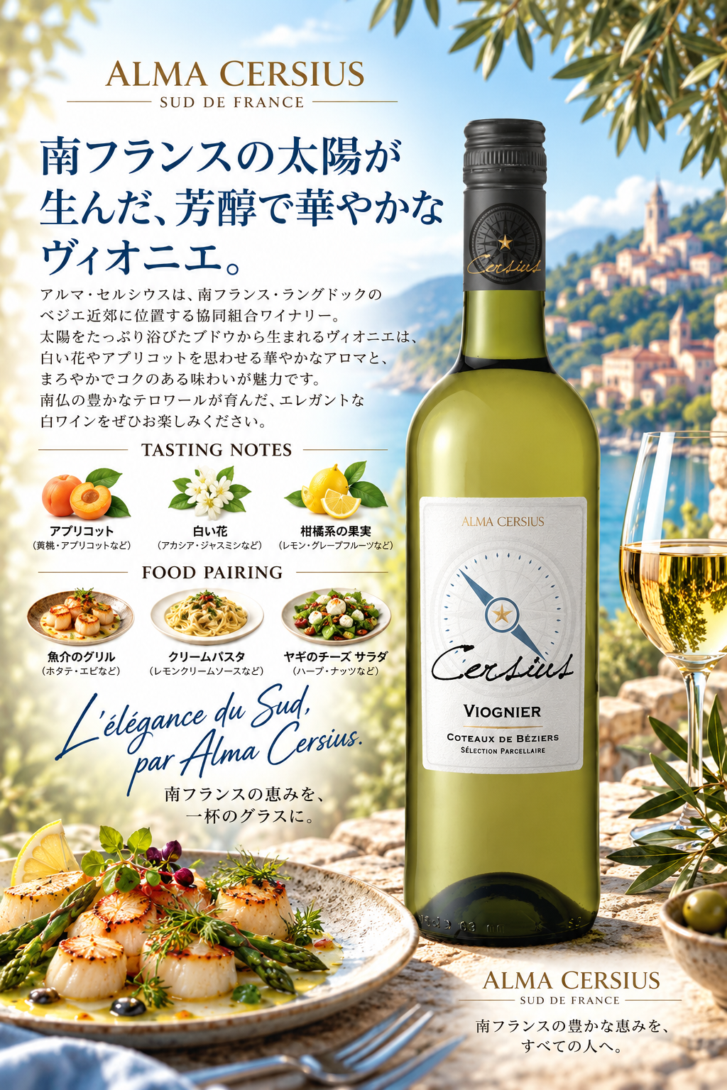 アルマ・セルシウス　セルシウス　ヴィオニエ　２０２４　７５０ｍｌ Cersius Viognier
