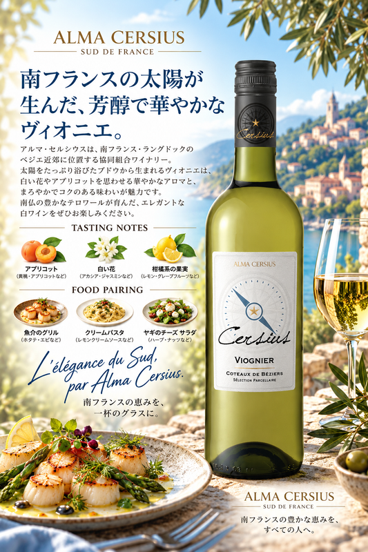 アルマ・セルシウス　セルシウス　ヴィオニエ　２０２４　７５０ｍｌ Cersius Viognier