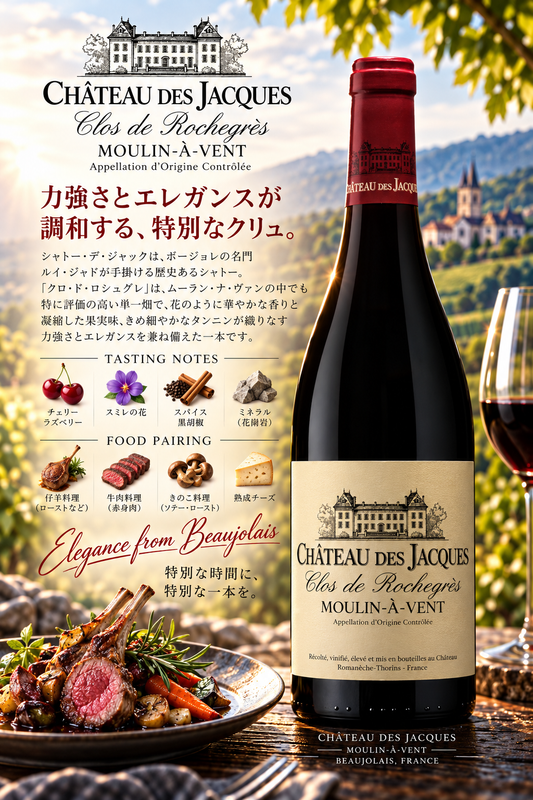 ルイ・ジャド　ムーラン・ア・ヴァン　クロ・ド・ロシュグレ　シャトー・デ・ジャック　２０２３　７５０ｍｌ Moulin-a-Vent Clos de Rochegres Chateau des Jacques
