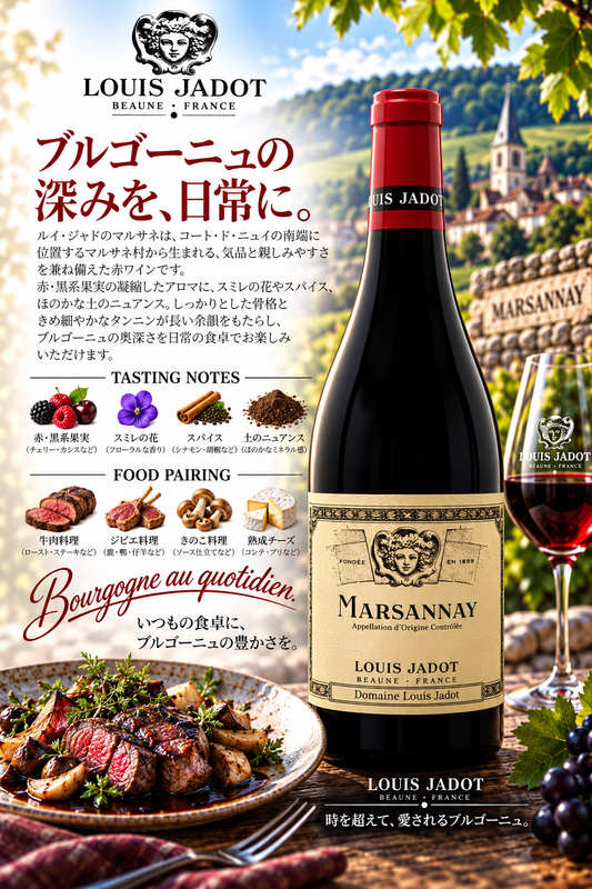 ルイ・ジャド　マルサネ　ルージュ　ドメーヌ・ルイ・ジャド　２０２３　７５０ｍｌ Marsannay Rouge Domaine Louis Jadot