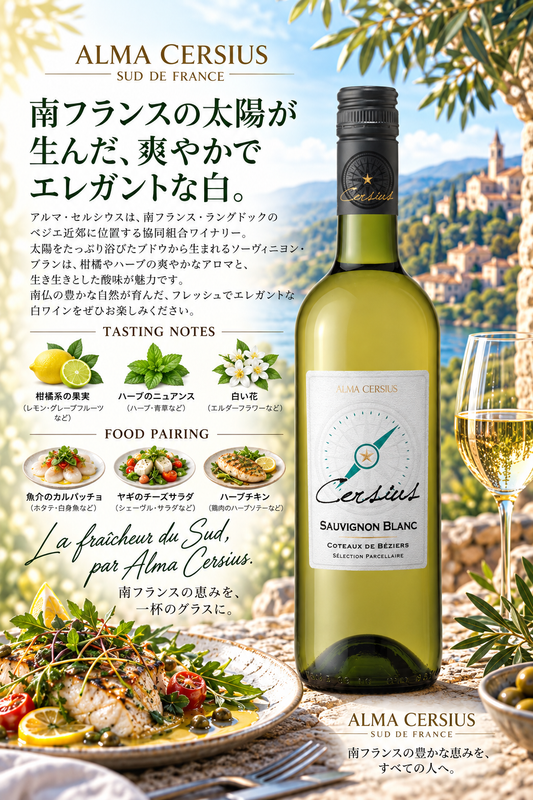 アルマ・セルシウス　セルシウス　ソーヴィニヨン・ブラン　２０２４　７５０ｍｌ Cersius Sauvignon Blanc