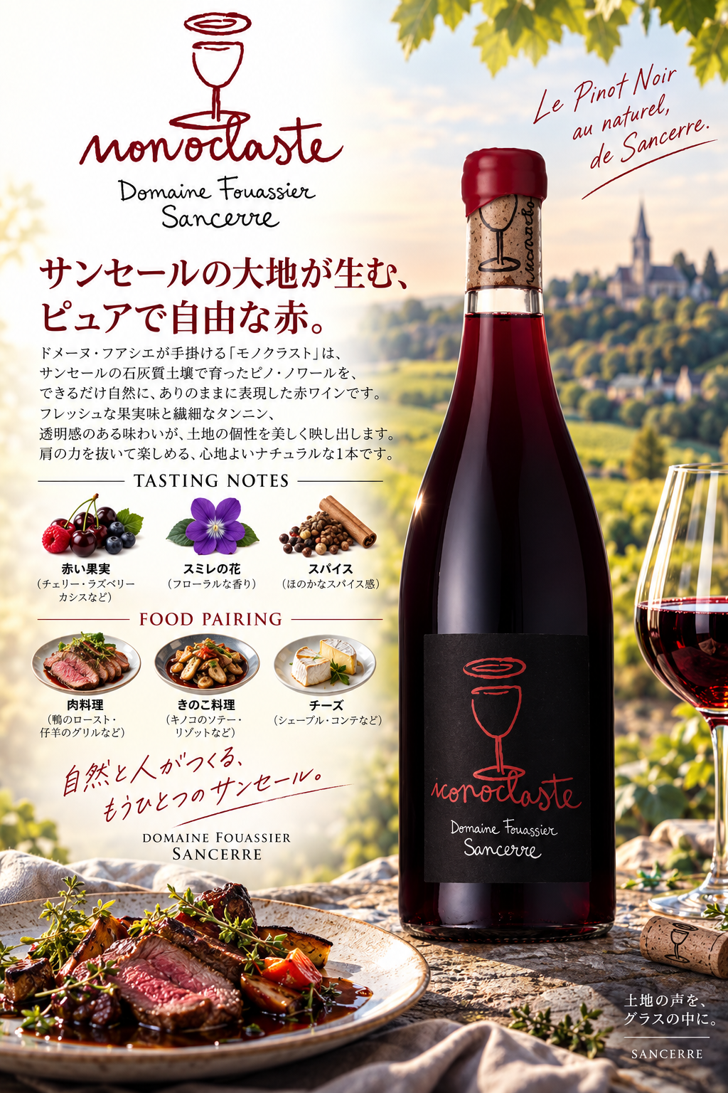 ドメーヌ・フアシエ　サンセール　ルージュ　イコノクラスト　２０２２　７５０ｍｌ Sancerre Rouge Iconoclaste