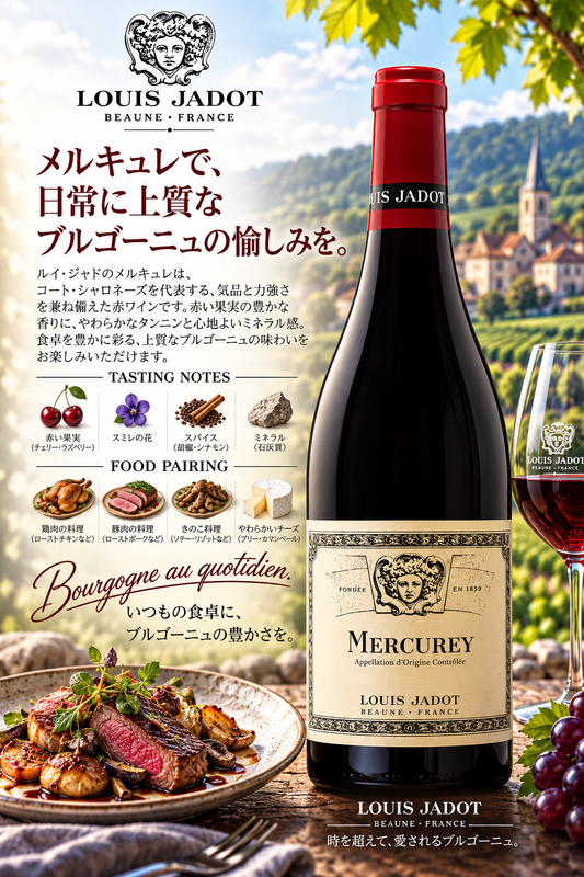 ルイ・ジャド　メルキュレー　ルージュ　２０２３　７５０ｍｌ Mercurey Rouge