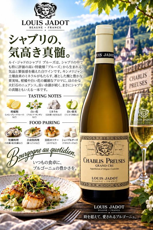 ルイ・ジャド　シャブリ　グラン・クリュ　プルーズ　２０２３　７５０ｍｌ Chablis Grand Cru Preuses