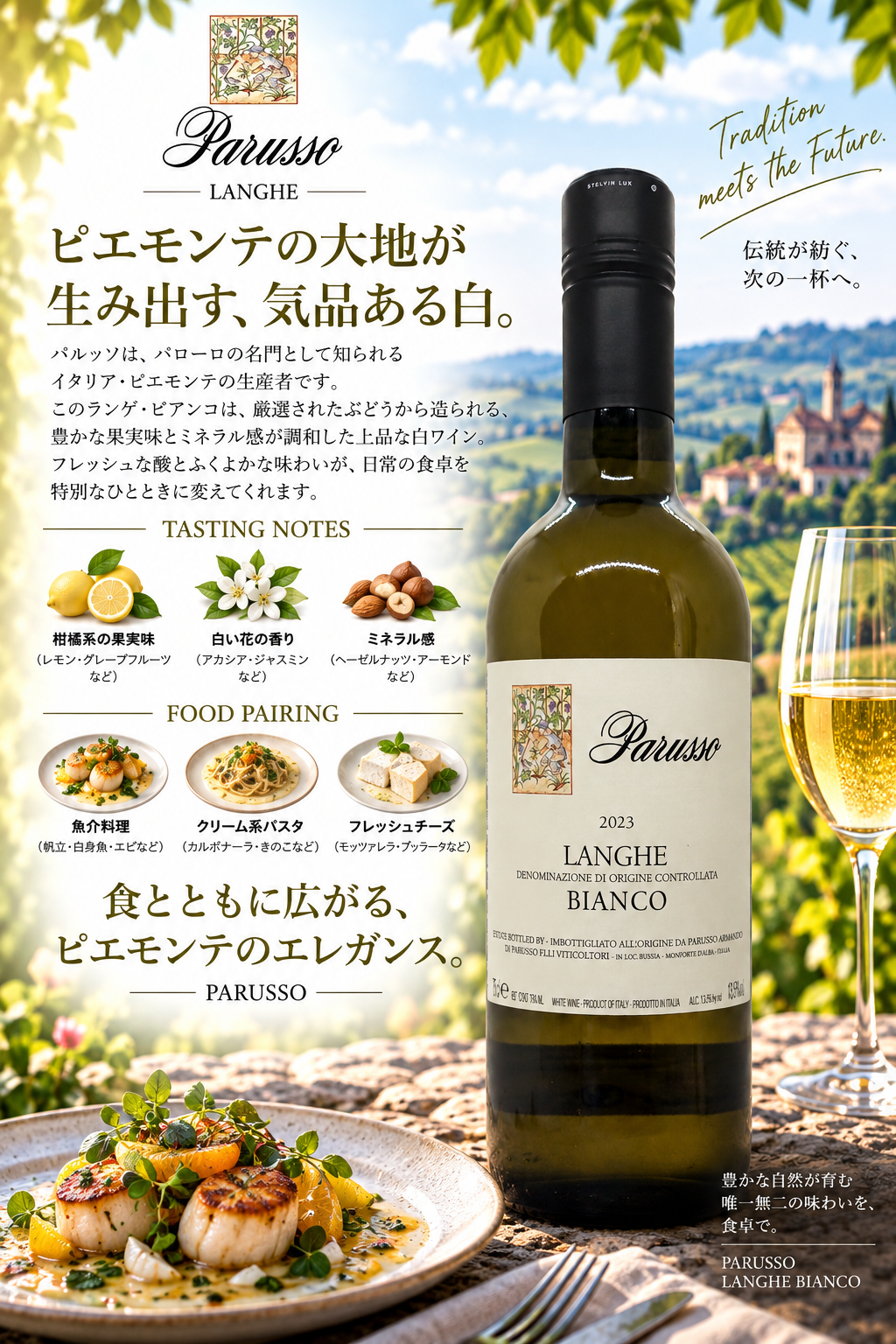 パルッソ　ランゲ　ビアンコ　２０２４　７５０ｍｌ Langhe Bianco