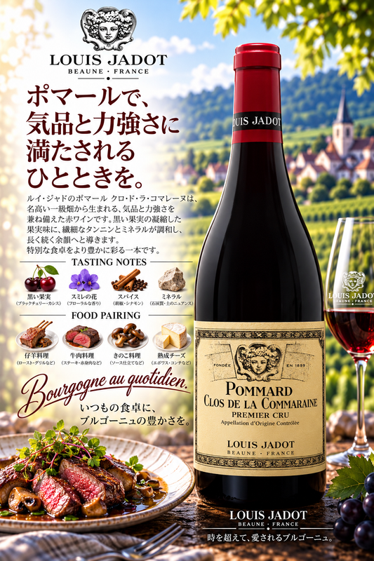 ルイ・ジャド　ポマール　プルミエ・クリュ　クロ・ド・ラ・コマレーヌ　２０１７　７５０ｍｌ Pommard 1er Cru Clos de la Commaraine