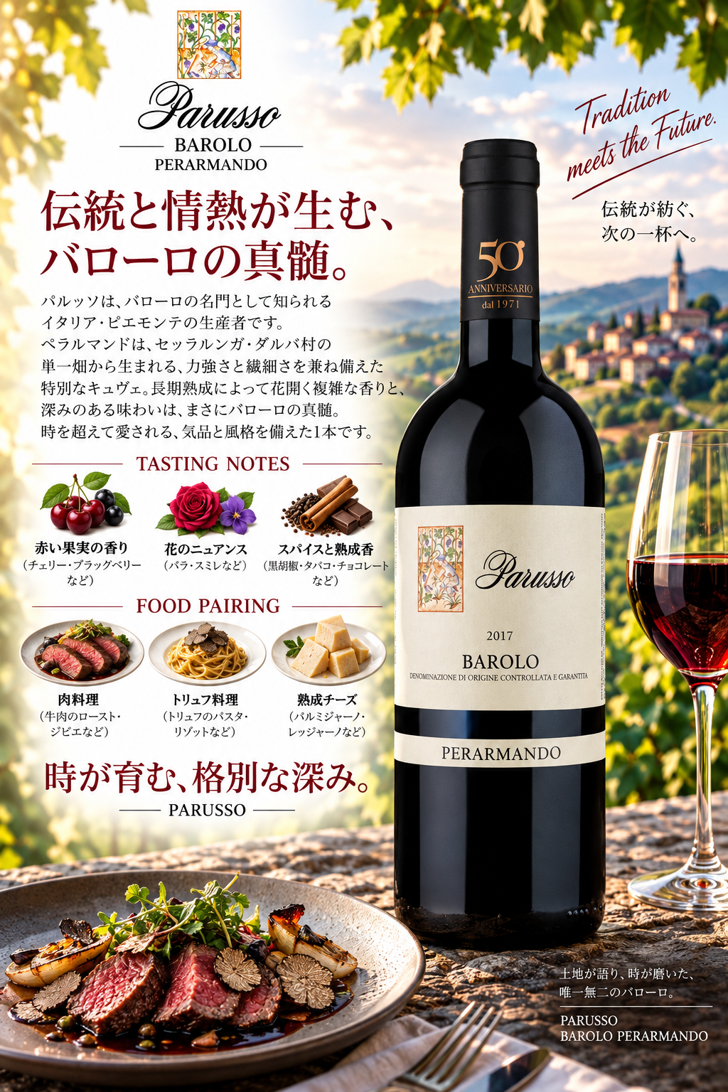 パルッソ　バローロ　ペラルマンド　２０２２　７５０ｍｌ Barolo Perarmando