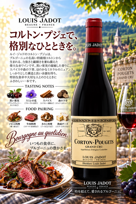 ルイ・ジャド　コルトン・プジェ　グラン・クリュ　エリティエ・ルイ・ジャド　２０２３　７５０ｍｌ Corton Pougets Grand Cru Heritiers Louis Jadot