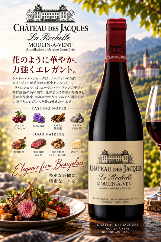 ルイ・ジャド　ムーラン・ア・ヴァン　ラ・ロシュ　シャトー・デ・ジャック　２０２２　７５０ｍｌ Moulin A Vent La Roche Chateau des Jacques