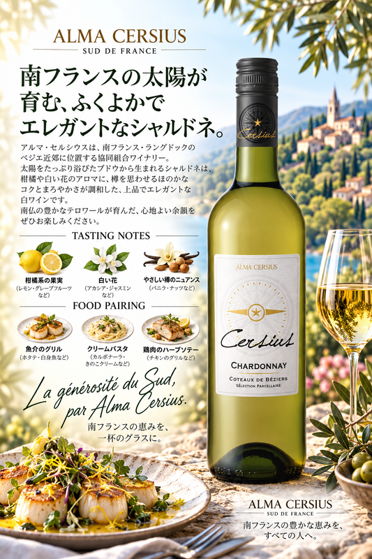 アルマ・セルシウス　セルシウス　シャルドネ　２０２３　７５０ｍｌ Cersius Chardonnay