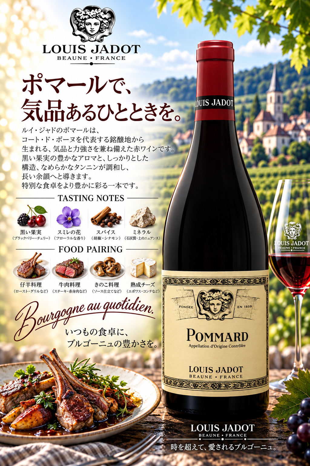 ルイ・ジャド　ポマール　２０２２　７５０ｍｌ Pommard
