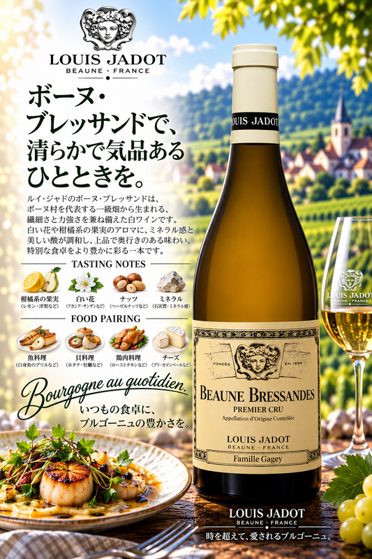 ルイ・ジャド　ボーヌ　ブラン　プルミエ・クリュ　ブレッサンド　ファミーユ・ガジェ　２０２３　７５０ｍｌ Beaune Blanc 1er Cru Bressandes Famille Gagey