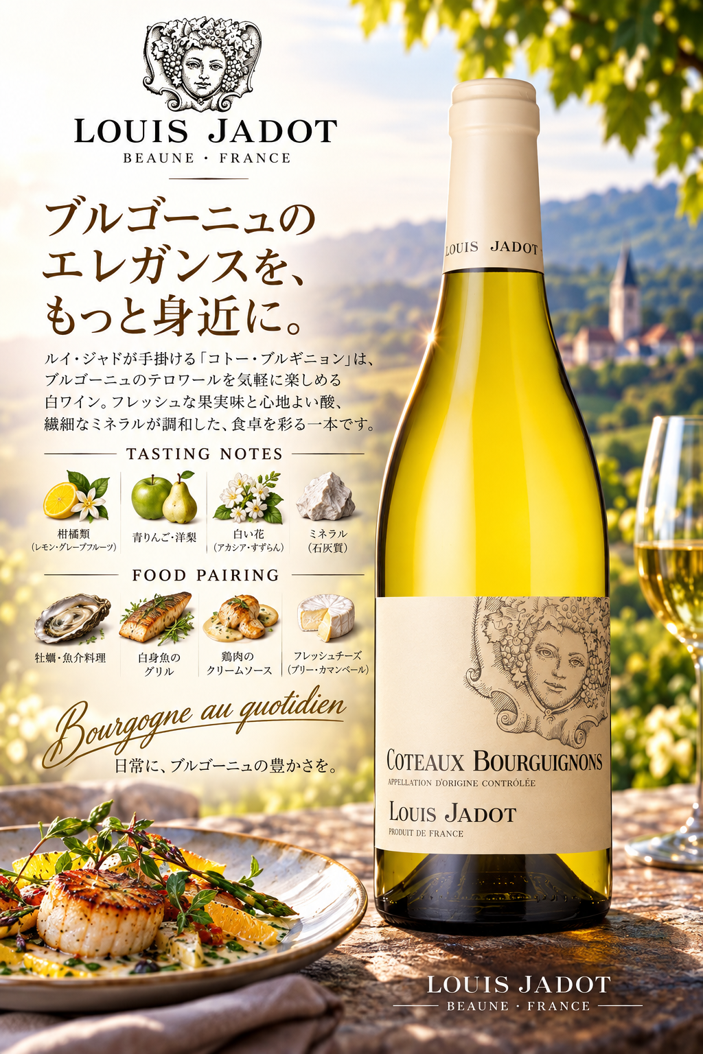ルイ・ジャド　コトー・ブルギニョン　ブラン　２０２４　７５０ｍｌ Coteaux Bourguignons Blanc