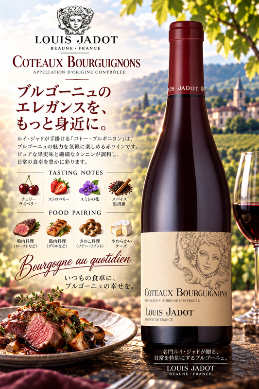 ルイ・ジャド　コトー・ブルギニョン　ルージュ　２０２３　７５０ｍｌ Coteaux Bourguignons Rouge