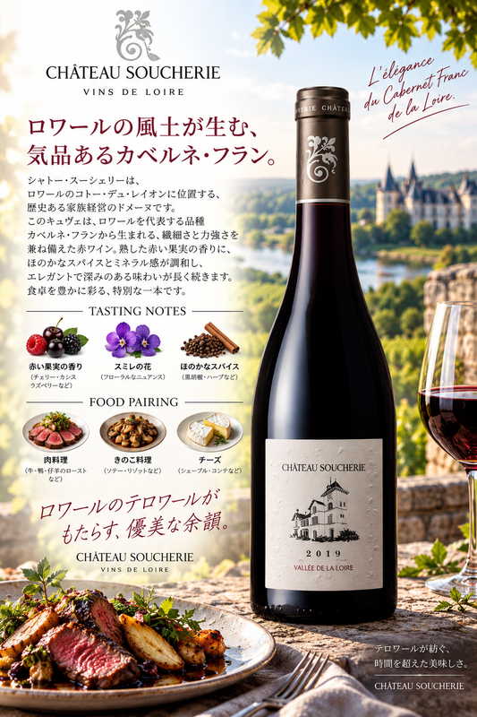 シャトー・スーシュリー　アンジュー・ルージュ　シャトー・スーシュリー　２０１９　７５０ｍｌ Anjou Rouge Chateau Soucherie