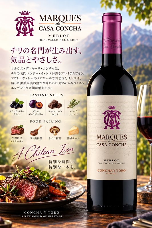 コンチャ・イ・トロ　マルケス・デ・カーサ・コンチャ　メルロー　２０２２　７５０ｍｌ Marques de Casa Concha Merlot