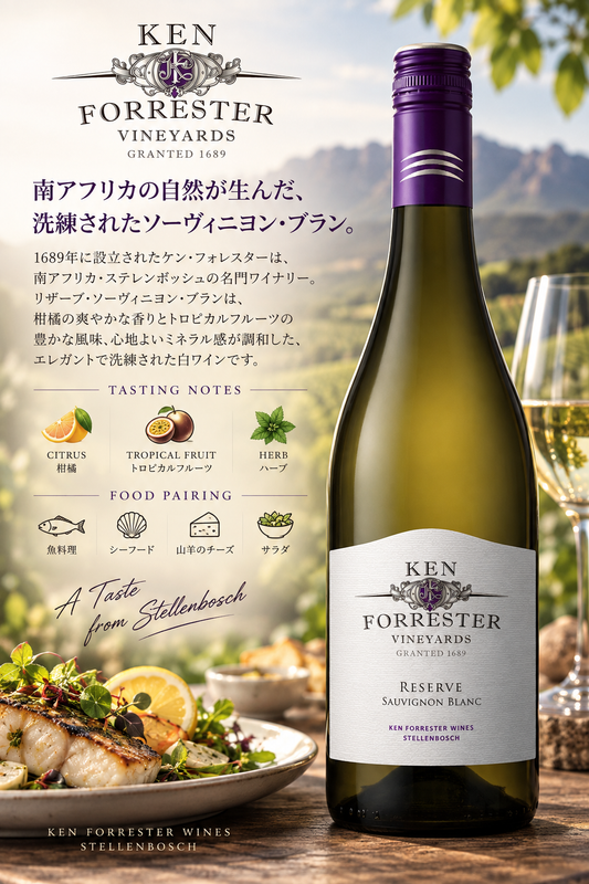 ケン・フォレスター　ソーヴィニヨン・ブラン　リザーヴ　２０２２　７５０ｍｌ Sauvignon Blanc Reserve