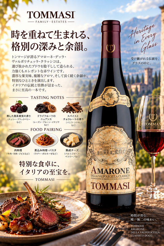 トンマージ　アマローネ・デッラ・ヴァルポリチェッラ・クラッシコ　２０２１　７５０ｍｌ Amarone della valpolicella Classico