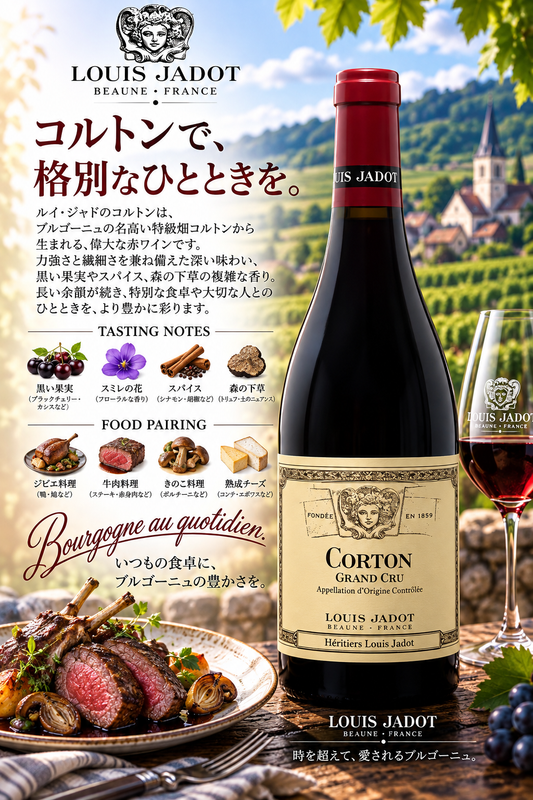 ルイ・ジャド　コルトン　グラン・クリュ　エリティエ・ルイ・ジャド　２０２２　７５０ｍｌ Corton Grand Cru Heritiers Louis Jadot