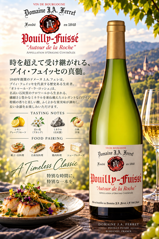 ドメーヌＪ．Ａ．フェレ　プイイ・フュイッセ　オトゥール・ド・ラ・ロッシュ　２０２２　７５０ｍｌ Pouilly Fuisse Autour de la Roche