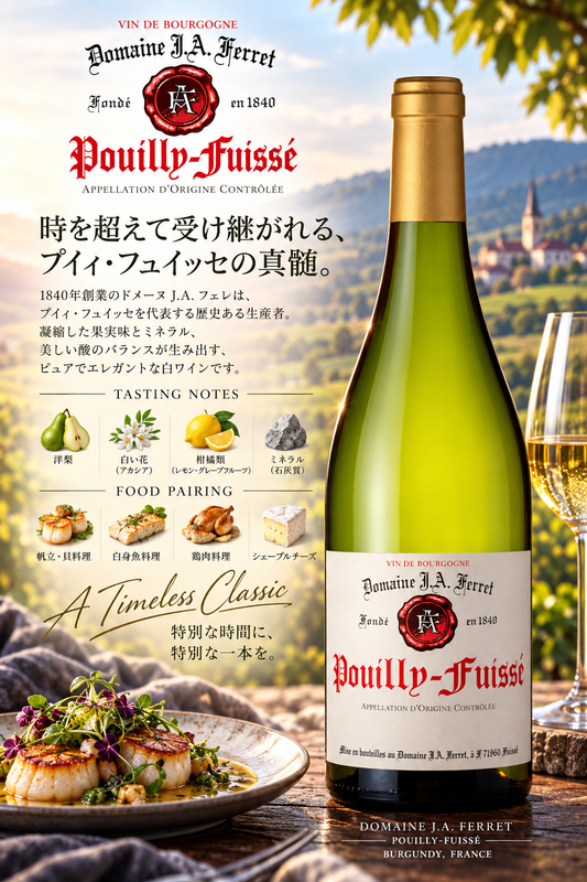 ドメーヌＪ．Ａ．フェレ　プイイ・フュイッセ　２０２２　７５０ｍｌ Pouilly Fuisse