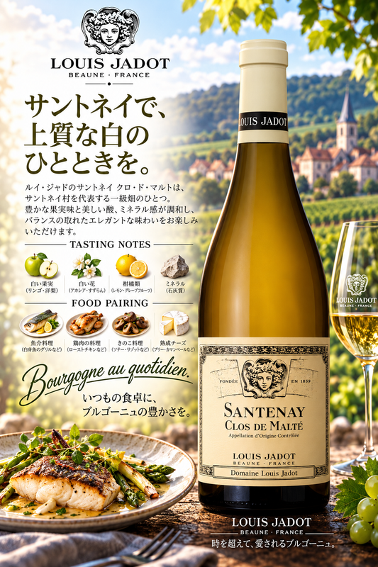 ルイ・ジャド　サントネー　クロ・ド・マルト　ブラン　ドメーヌ・ルイ・ジャド　２０２２　７５０ｍｌ Santenay Clos de Malte Blanc Domaine Louis Jadot