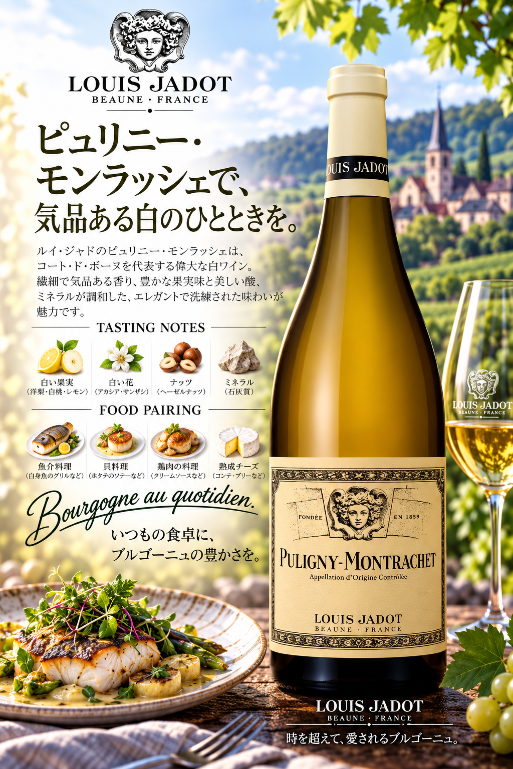 ルイ・ジャド　ピュリニー・モンラッシェ　２０２３　７５０ｍｌ Puligny-Montrachet