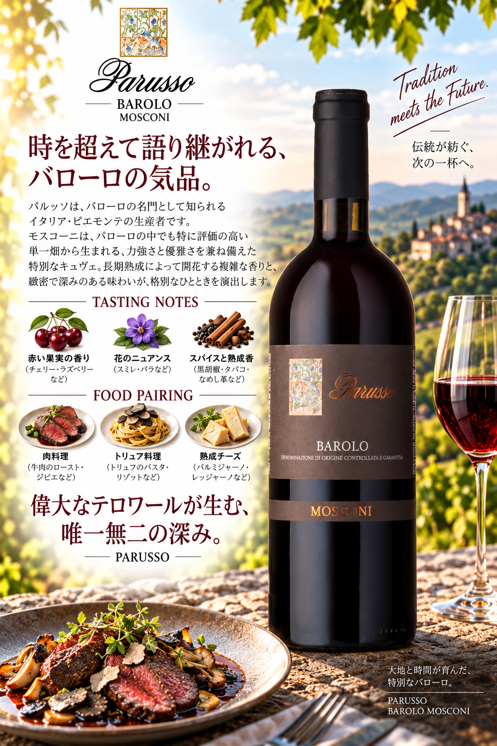 パルッソ　バローロ　モスコーニ　２０１９　７５０ｍｌ Barolo Mosconi