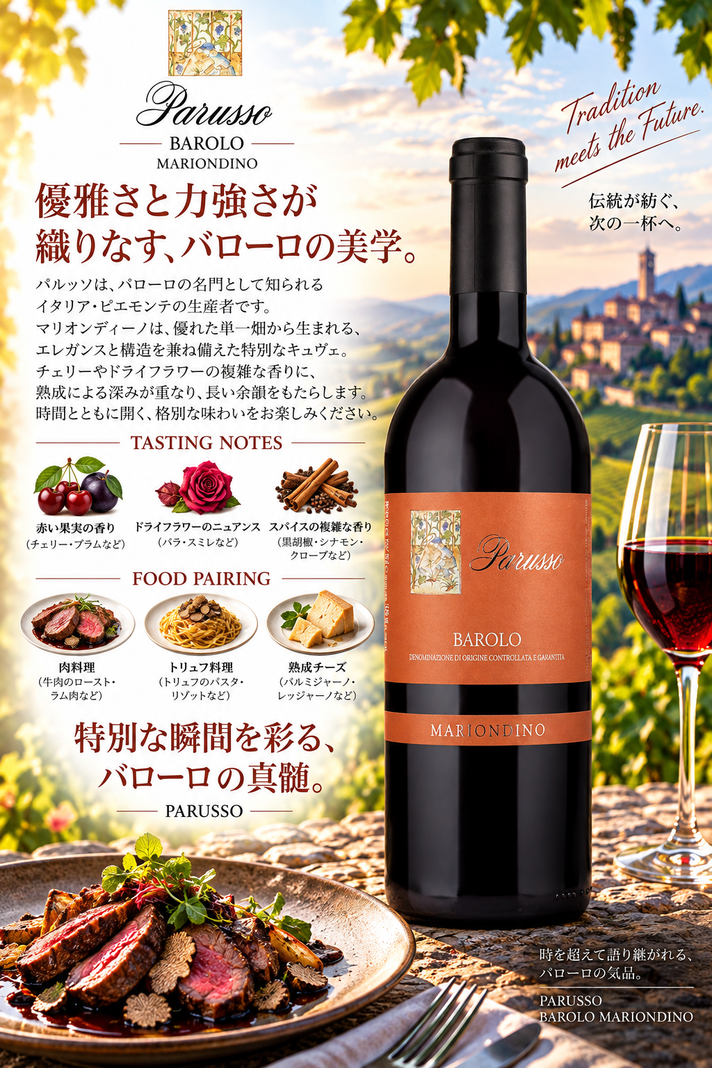 パルッソ　バローロ　マリオンディーノ　２０２０　７５０ｍｌ Barolo Mariondino