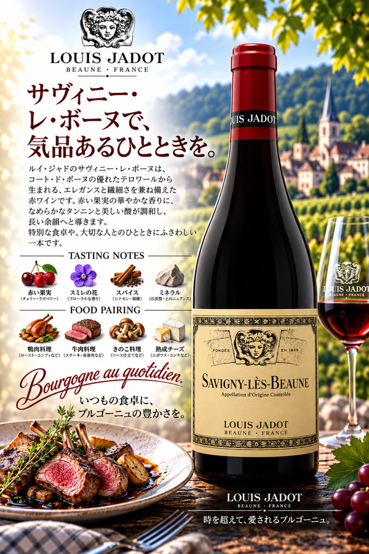 ルイ・ジャド　サヴィニー・レ・ボーヌ　ルージュ　２０２１　７５０ｍｌ Savigny-les-Beaune Rouge