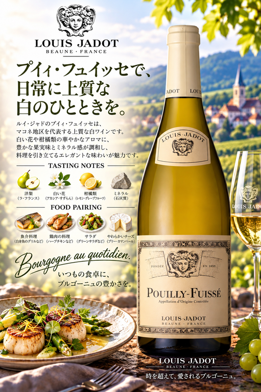 ルイ・ジャド　プイイ・フュイッセ　２０２３　７５０ｍｌ Pouilly Fuisse