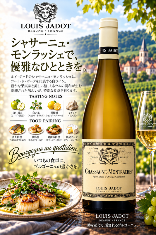ルイ・ジャド　シャサーニュ・モンラッシェ　ブラン　２０２３　７５０ｍｌ Chassagne-Montrachet Blanc