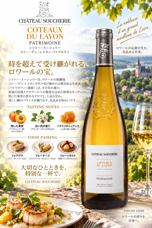 シャトー・スーシュリー　コトー・デュ・レイヨン　パトリモワンヌ　２０２２　７５０ｍｌ Coteaux Du Layon Patrimoine